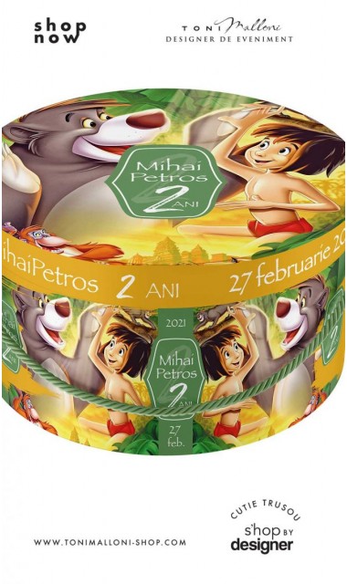 Cutie trusou botez cu Mowgli din Cartea Junglei desene animate 1